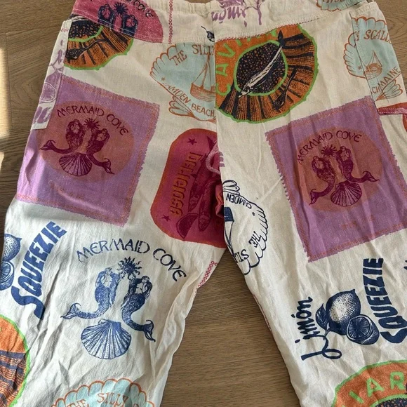 UO Amelie Printed Linen Pant - Picture 5 of 10